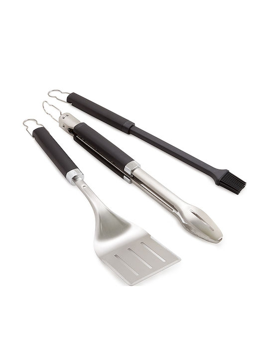 Weber Set of 3 BBQ Tools with Tongs, Spatula, and Basting Brush 6764