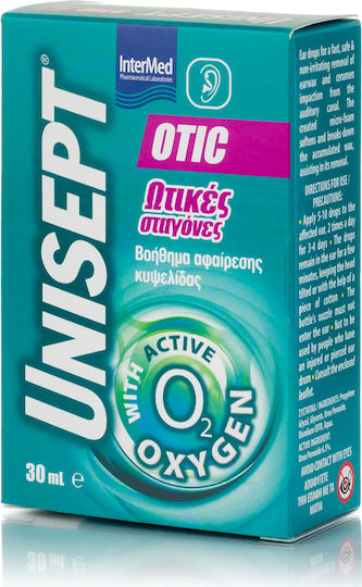 InterMed Unisept Otic Σταγόνες για Καθαρισμό Αυτιών 1τμχ