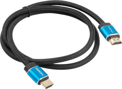 Lanberg HDMI 2.0 Premium High Speed 4K 60Hz HDR Braided Cable HDMI Male - HDMI Male 1m Black