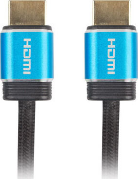 Lanberg HDMI 2.0 Premium High Speed 4K 60Hz HDR Braided Cable HDMI Male - HDMI Male 1m Black