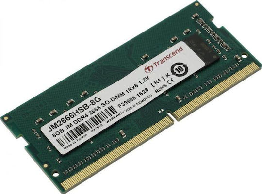 Transcend Jetram DDR4 με Module 1x16GB και Ταχύτητα 2666 για Laptop