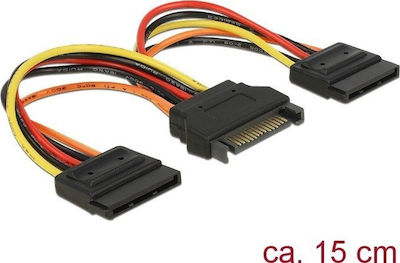 DeLock 15-Pin Sata - 15-Pin Sata Cable 0.15m Multicolour (60143)