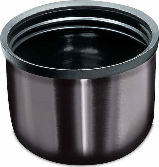 Berlinger Haus Flask Metallic Μπουκάλι Θερμός Ανοξείδωτο 1lt Μαύρο με Καπάκι-Κύπελλο