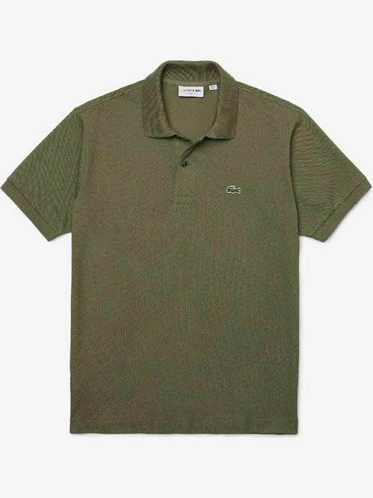 Lacoste Ανδρικό T-shirt Κοντομάνικο Polo Χακί