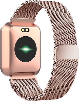 Forever ForeVigo SW-300 42mm Smartwatch με Παλμογράφο (Ροζ Χρυσό)