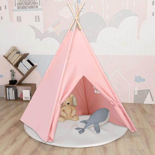 vidaXL Teepee Zelt Peach Skin mit Rosa Sack