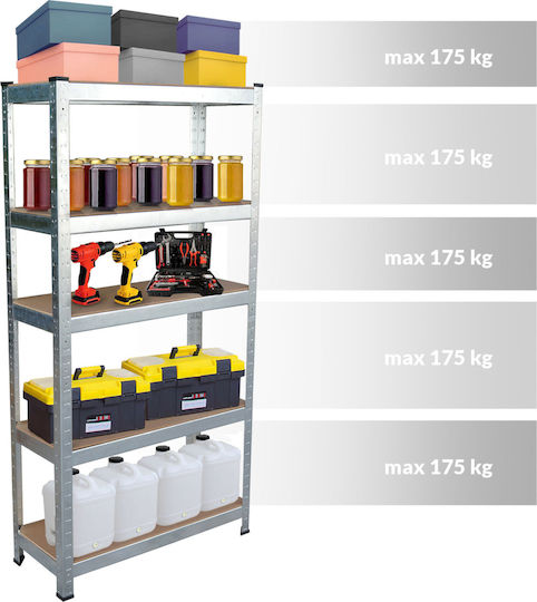 Humberg HR-812 Dexion Rack 90x40x180cm with 5 Shelves Total Load Capacity 875kg