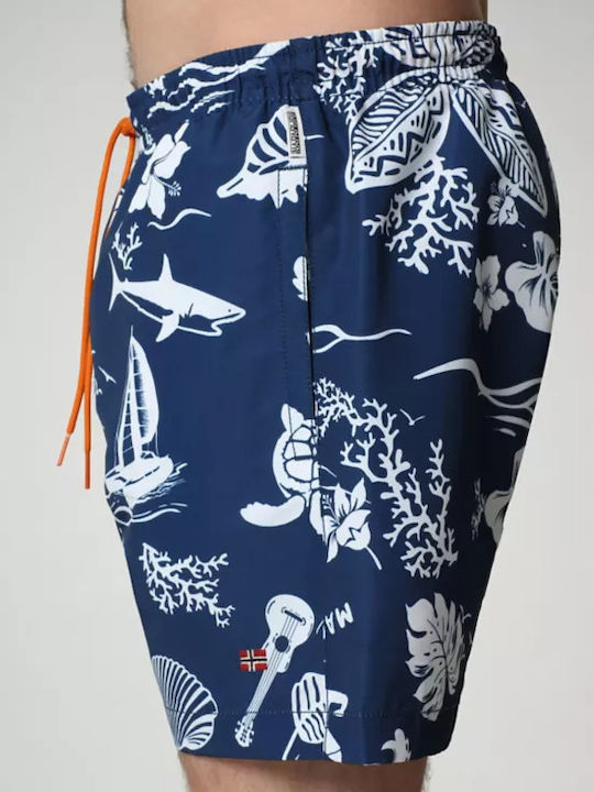 Vail Men's Swimwear Shorts Navy Blue with Patterns