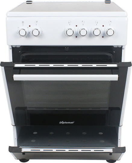 Muhler Aragaz 64lt cu Plite Ceramice L60cm. White