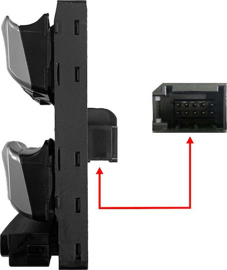 NTY Car Window Switch for Audi A1 / Q3 2011 10pin Black