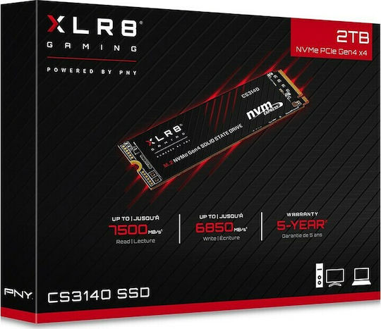 PNY CS3140 SSD 2TB τύπου M.2 με σύνδεση PCI Express 4.0 (PS5 Compatible) M280CS3140-2TB-RB