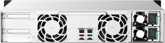 QNap TS-1273AU-RP-8G NAS Rack με 12 θέσεις για HDD/SSD και 2 θύρες Ethernet