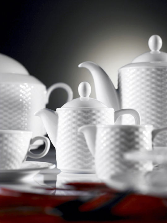 Cryspo Trio Polo Tea Set with Cup made of Porcelain White 15pcs