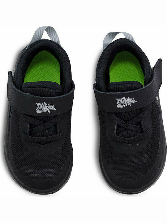 Team Hustle D 10 TD Αθλητικά Παιδικά Παπούτσια Running με Σκρατς Black / Volt / White / Metallic Silver