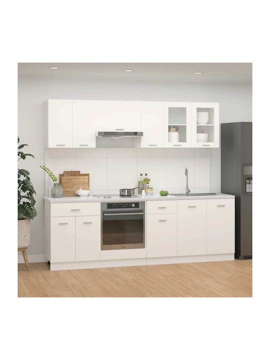 Kitchen Cabinet Set Wall & Floor White 60x31x60cm