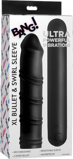 XR Bang XL Bullet & Swirl Sleeve Ρεαλιστικός Δονητής 24cm Μαύρος