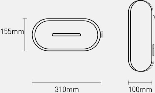 Baseus Floating Headrest Μαξιλάρι Αυτοκινήτου σε Μαύρο Χρώμα