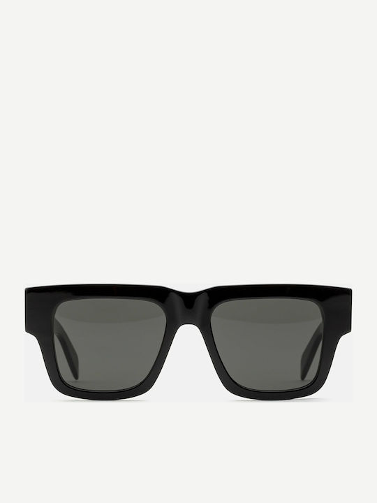 Retrosuperfuture Mega Unisex Ochelari de soare cu Negru Cadru și Gri Lentilă