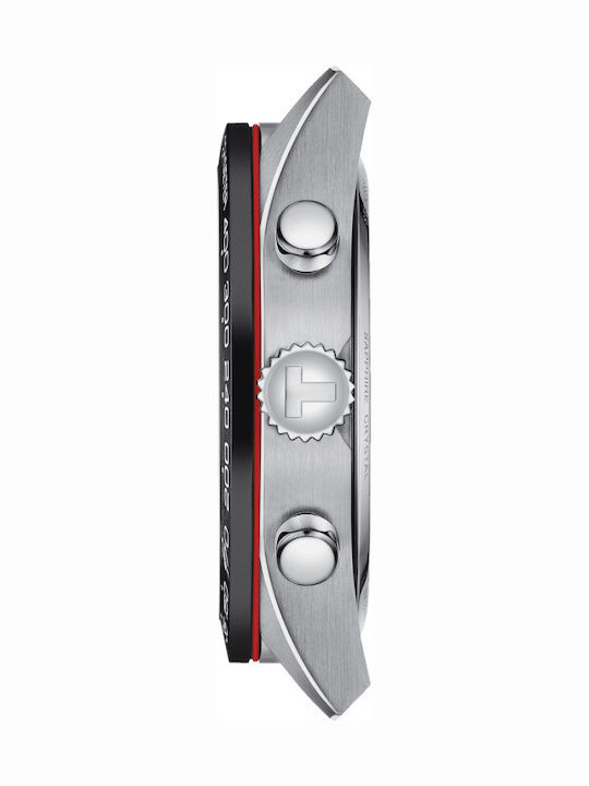 Tissot Ανδρικό Ρολόι 29.8mm Χρονογράφος Μπαταρίας με Καφέ Δερμάτινο Λουράκι