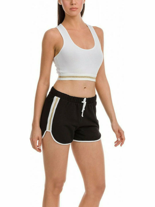 Vamp Sommer Baumwolle Damen Pyjama-Shorts black