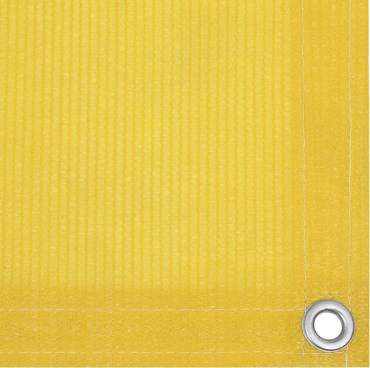 vidaXL Shade Divider Yellow With Hoop 1.2x4m 160gr/m² made of HDPE