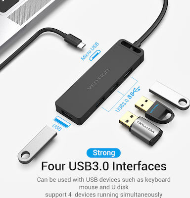 Vention USB 3.0 Hub 4 Anschlüsse mit USB-C Verbindung