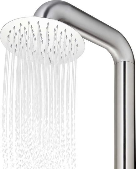 vidaXL Pool Shower with Width 12cm Silver