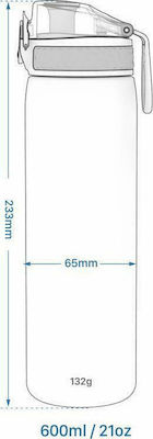 Ion8 Sport Slim Kids Water Bottle Plastic Blue 600ml
