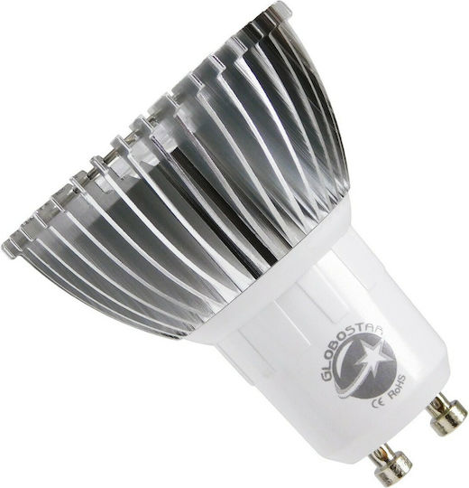 GloboStar LED Glühbirne 3W Für GU10 Fassung Und MR16 Form Lila 250lm Dimmbar