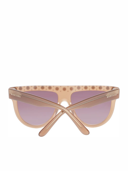 Guess by Marciano Women's Sunglasses with Beige Plastic Frame and Purple Gradient Lens GM0795 72F