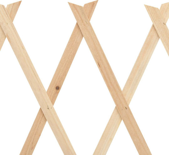 Foldable Wooden Garden Trellises with Rhombus Grid Design in Beige Colour 180x30cm 5 Pieces