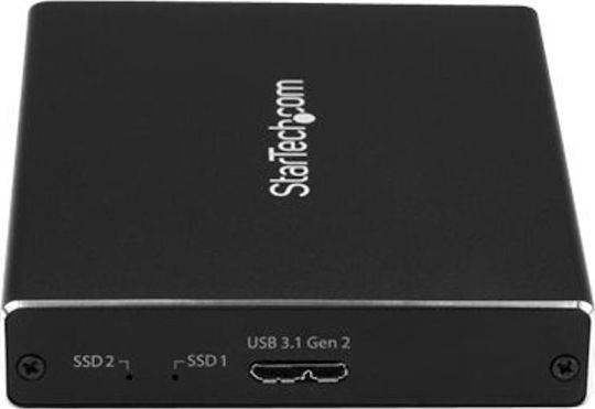 StarTech Θήκη για 2 Σκληρούς Δίσκους M.2 SATA III με σύνδεση USB 3.1