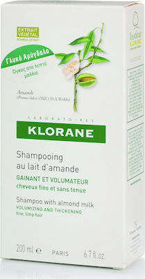 Klorane Almond Milk Σαμπουάν για Όγκο για Εύθραυστα Μαλλιά 200ml