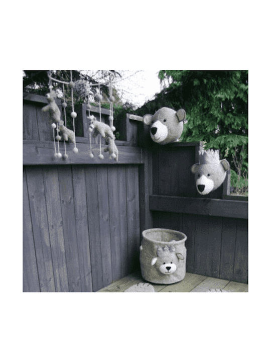 Fiona Walker Παιδικό Καλάθι Αποθήκευσης από Ύφασμα Baby Bear Μπεζ 26x29x25cm