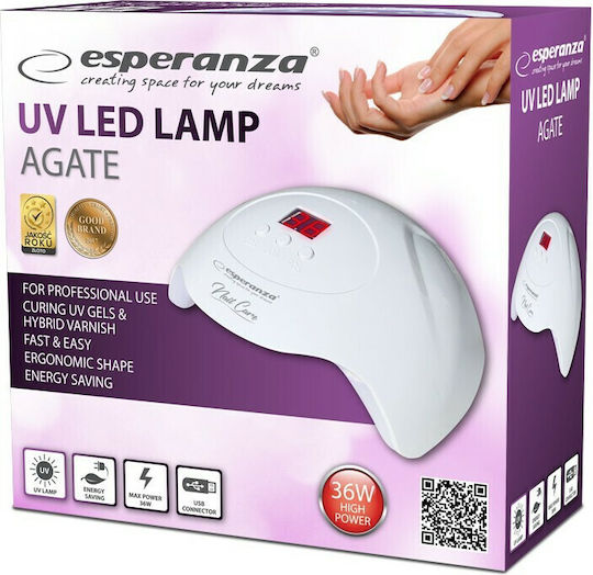 Esperanza Nail Polish Curing Lamp UV / LED 36W White