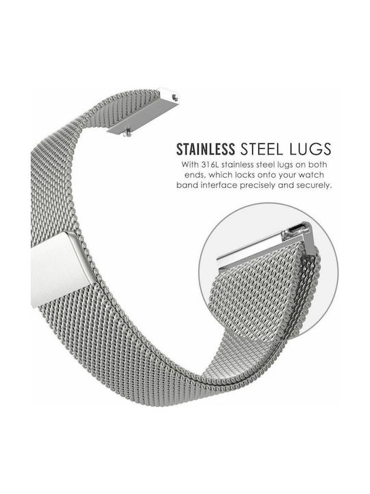 Tech Protect Milanese Curea Oțel inoxidabil Gri (Galaxy Watch 42mm - Ceas Galaxy 42mm)
