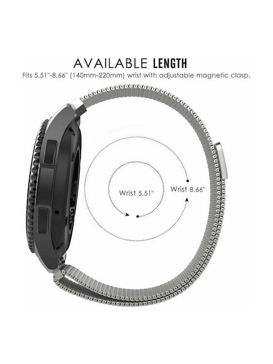 Tech Protect Milanese Curea Oțel inoxidabil Gri (Galaxy Watch 42mm - Ceas Galaxy 42mm)