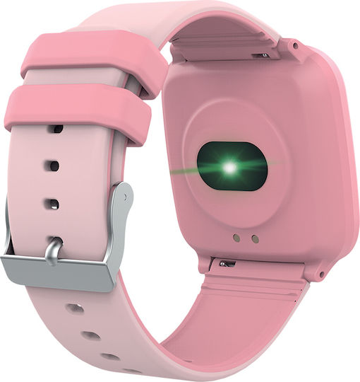 Forever JW-100 Smartwatch με Παλμογράφο (Ροζ)