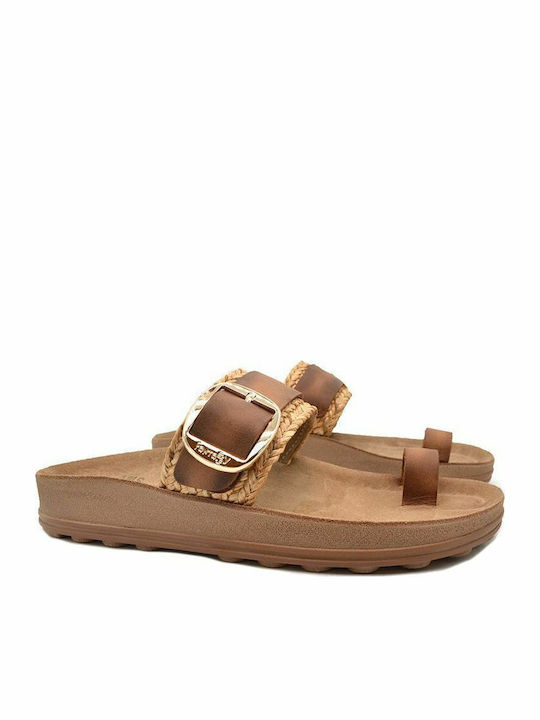 Eva Leather Women's Anatomic Sandals Tabac Brown