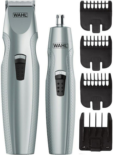 Wahl Professional Mustache & Beard Combo Set Rechargeable Hair Clipper Silver 5606-308