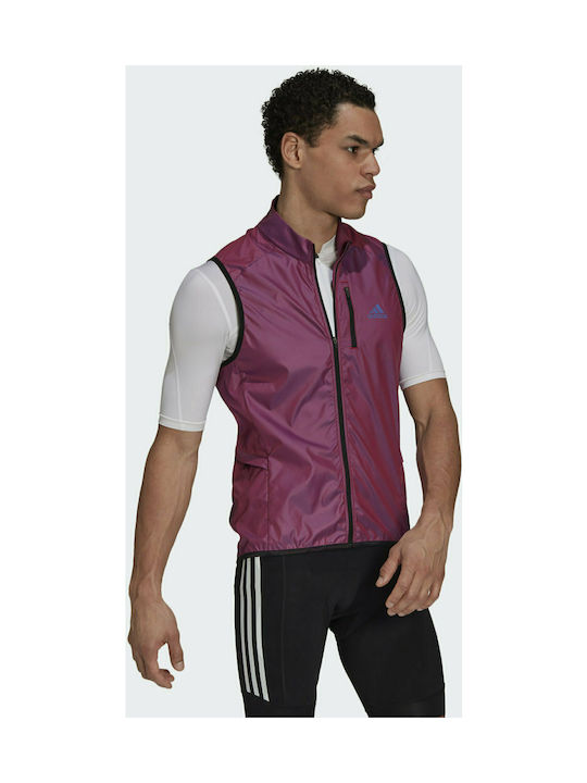 adidas The Sleeveless Cycling Cycling Windbreaker Jacket Sleeveless Purple