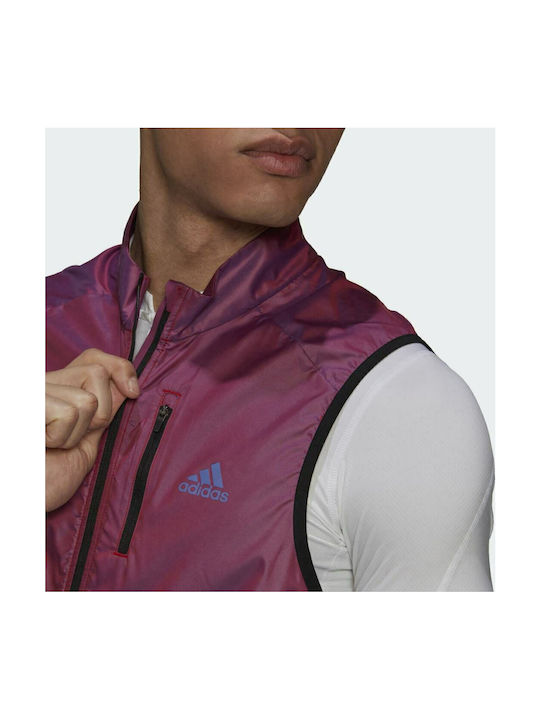 adidas The Sleeveless Cycling Cycling Windbreaker Jacket Sleeveless Purple