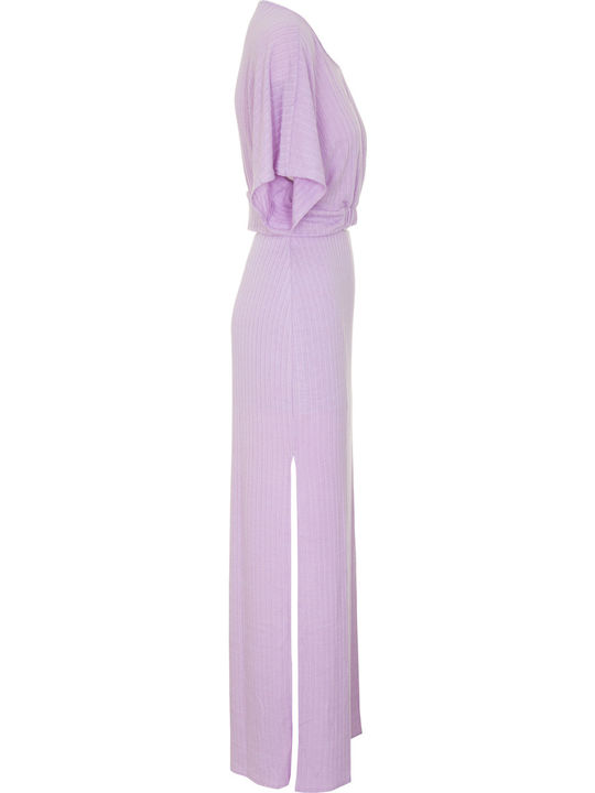 FPC.CNT.032.001 Set cu Cu talie înaltă Maxi Fustă Violet