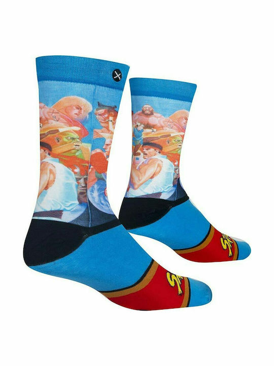 Odd Sox X Street Fighter World Warriors Bărbați Șosete cu Model Albastru deschis 1Pachet