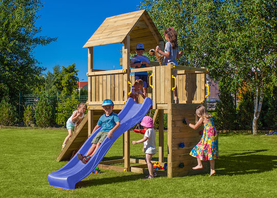 Fungoo Fungoo Wooden Playground Tower Carol with Climbing Surface Multicolour for 3+ Years