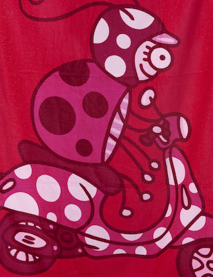 Kukuxumusu Marymoto Kids Beach Towel Red 150x75cm