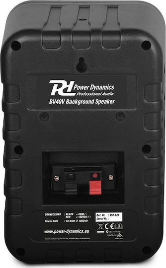 Power Dynamics BV40V Високоговорители За Инсталации За Стена Двойка 15.1x12.7x19.8см Черни