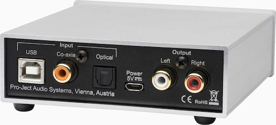 Pro-Ject Audio Box S2 + DAC με Είσοδο USB Ασημί