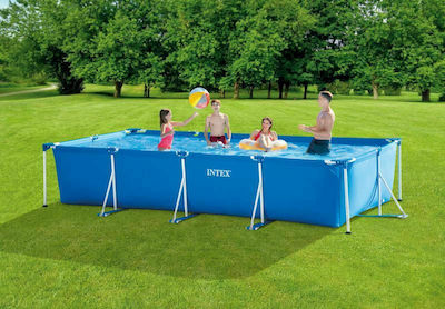 Intex Pool PVC mit Metallic-Rahmen Parallelogram - Parallelogramm 450x220x84cm