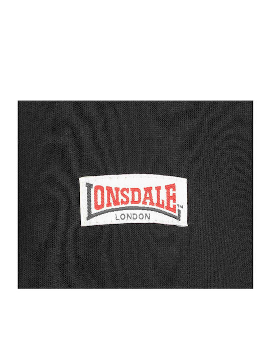 Lonsdale Men's Sweatshirt with Hood and Pockets Black